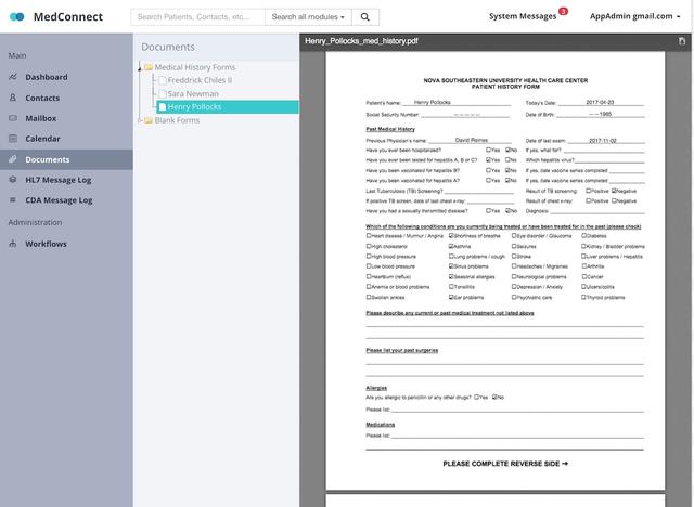 Patient Management Dashboard UI